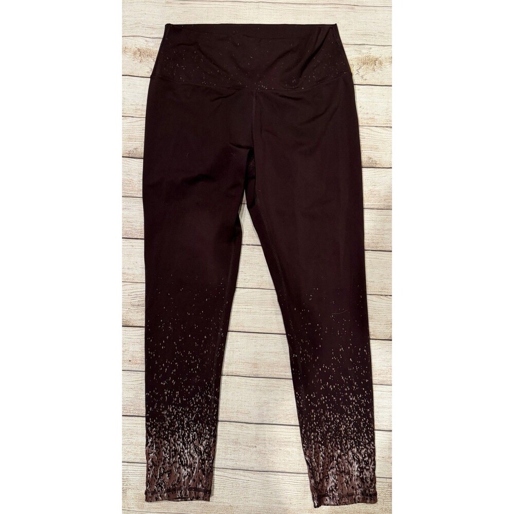 Z by Zobha Women's High Waisted Maroon Leggings Yoga Gym Size XXL